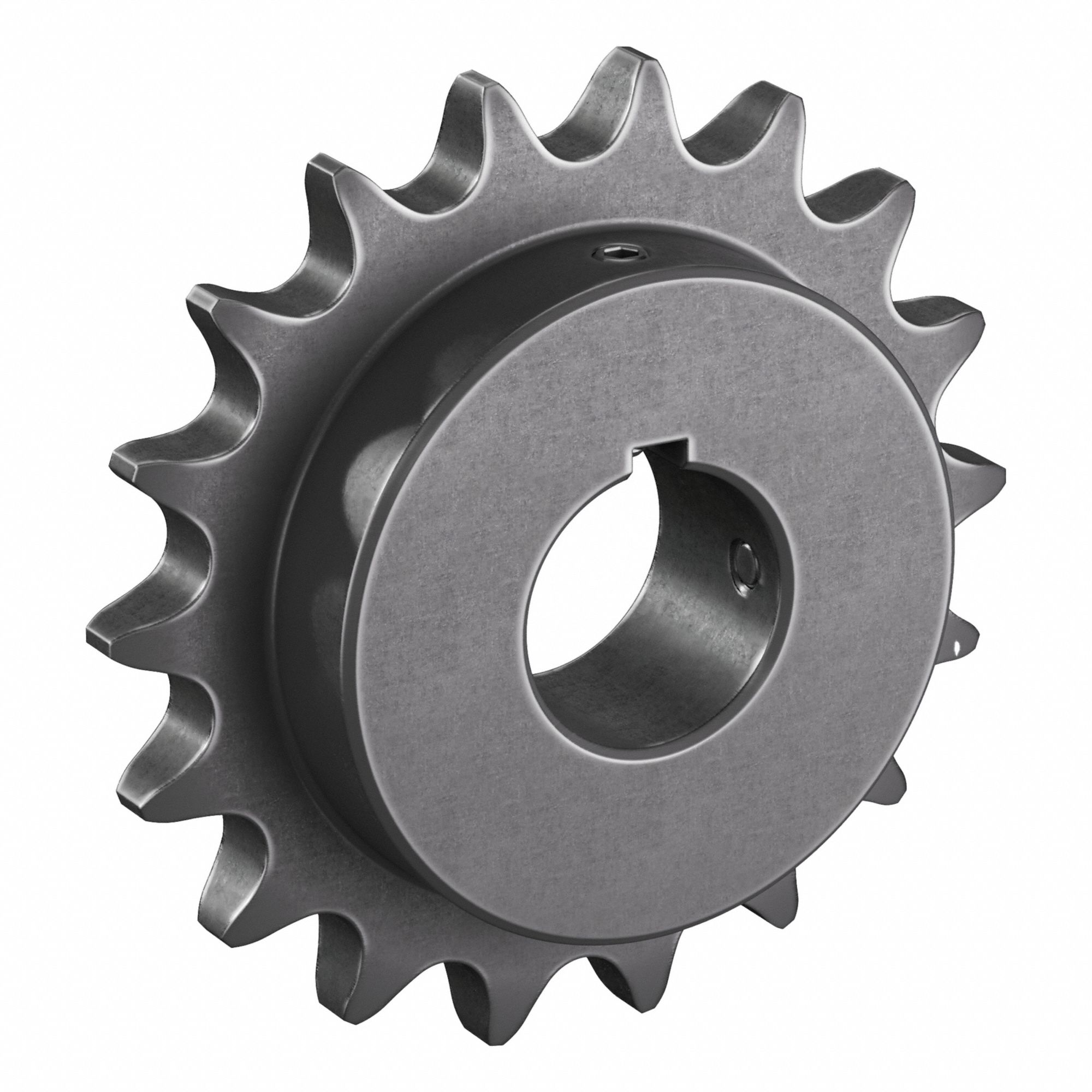 Roller Chain Sprocket: 80, For 1 in Chain Pitch, 1 3/4 in Bore Dia, 18 Teeth, Steel