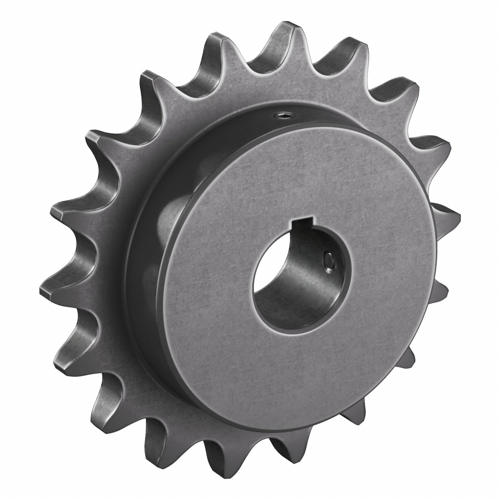 Roller Chain Sprocket: 80, For 1 in Chain Pitch, 1 3/8 in Bore Dia, 18 Teeth, Steel