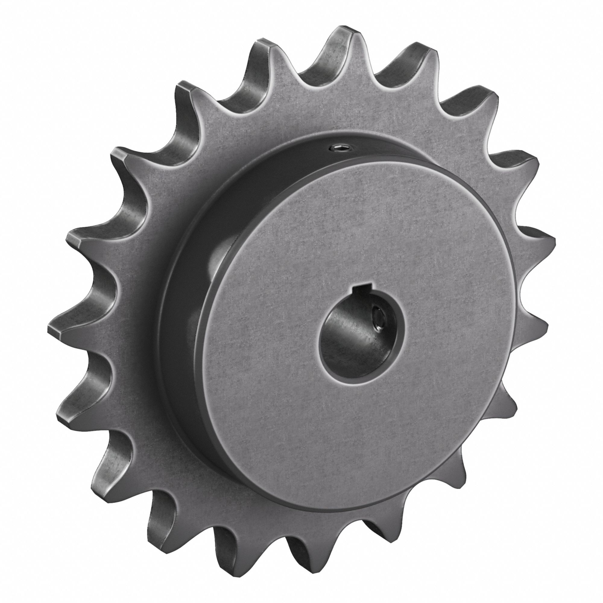 Roller Chain Sprocket: 80, For 1 in Chain Pitch, 1 in Bore Dia, 19 Teeth, 6.076 in Pitch Dia