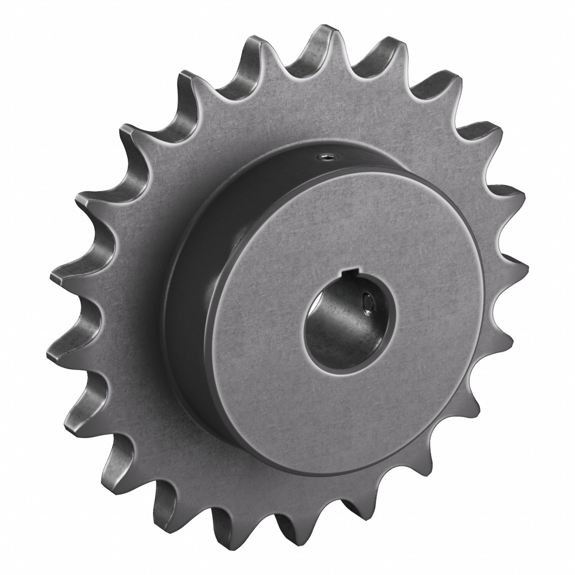 Roller Chain Sprocket: 80, For 1 in Chain Pitch, 1 1/4 in Bore Dia, 21 Teeth, Steel
