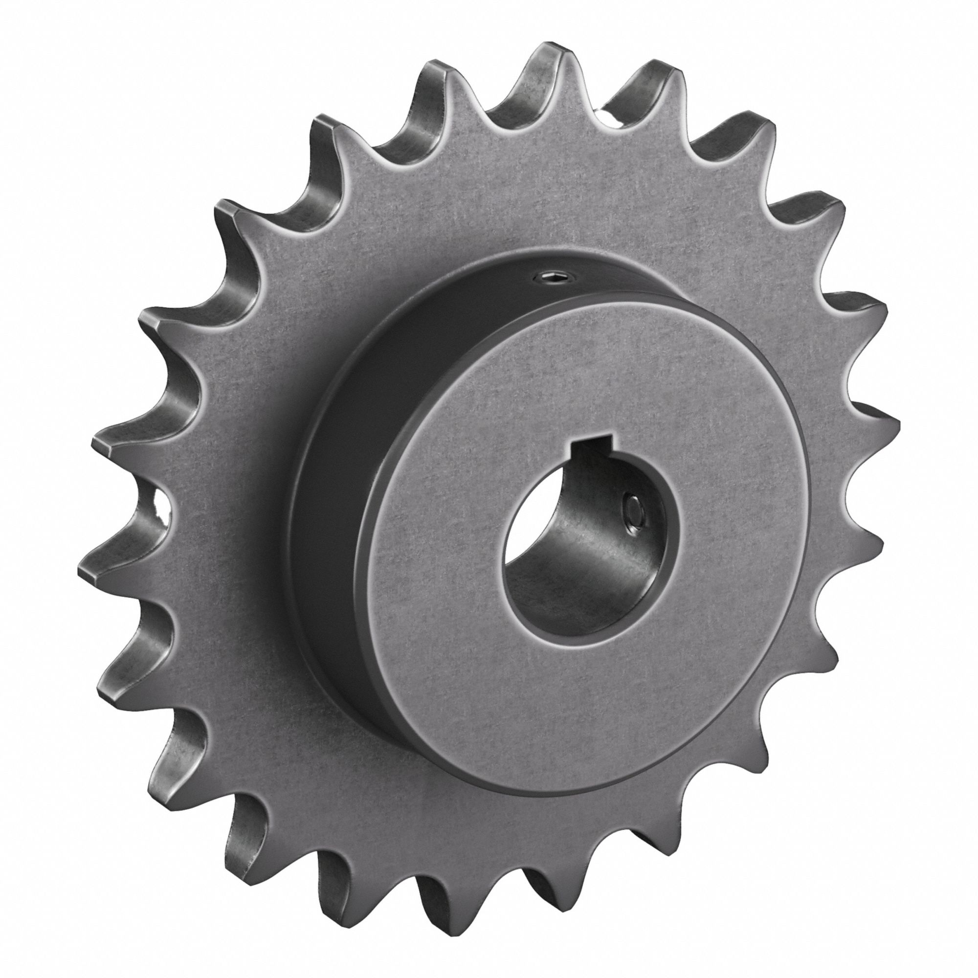 Roller Chain Sprocket: 80, For 1 in Chain Pitch, 1 1/2 in Bore Dia, 22 Teeth, Steel
