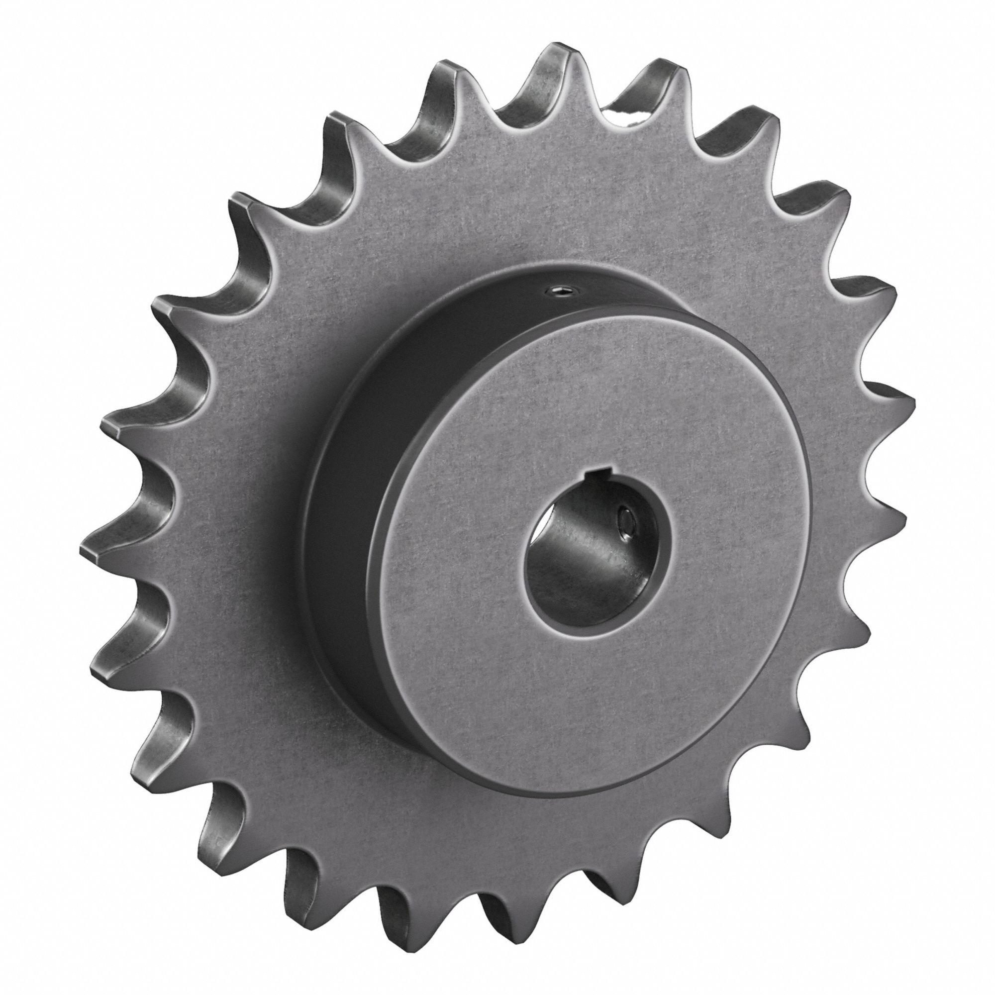 Roller Chain Sprocket: 80, For 1 in Chain Pitch, 1 1/4 in Bore Dia, 23 Teeth, Steel