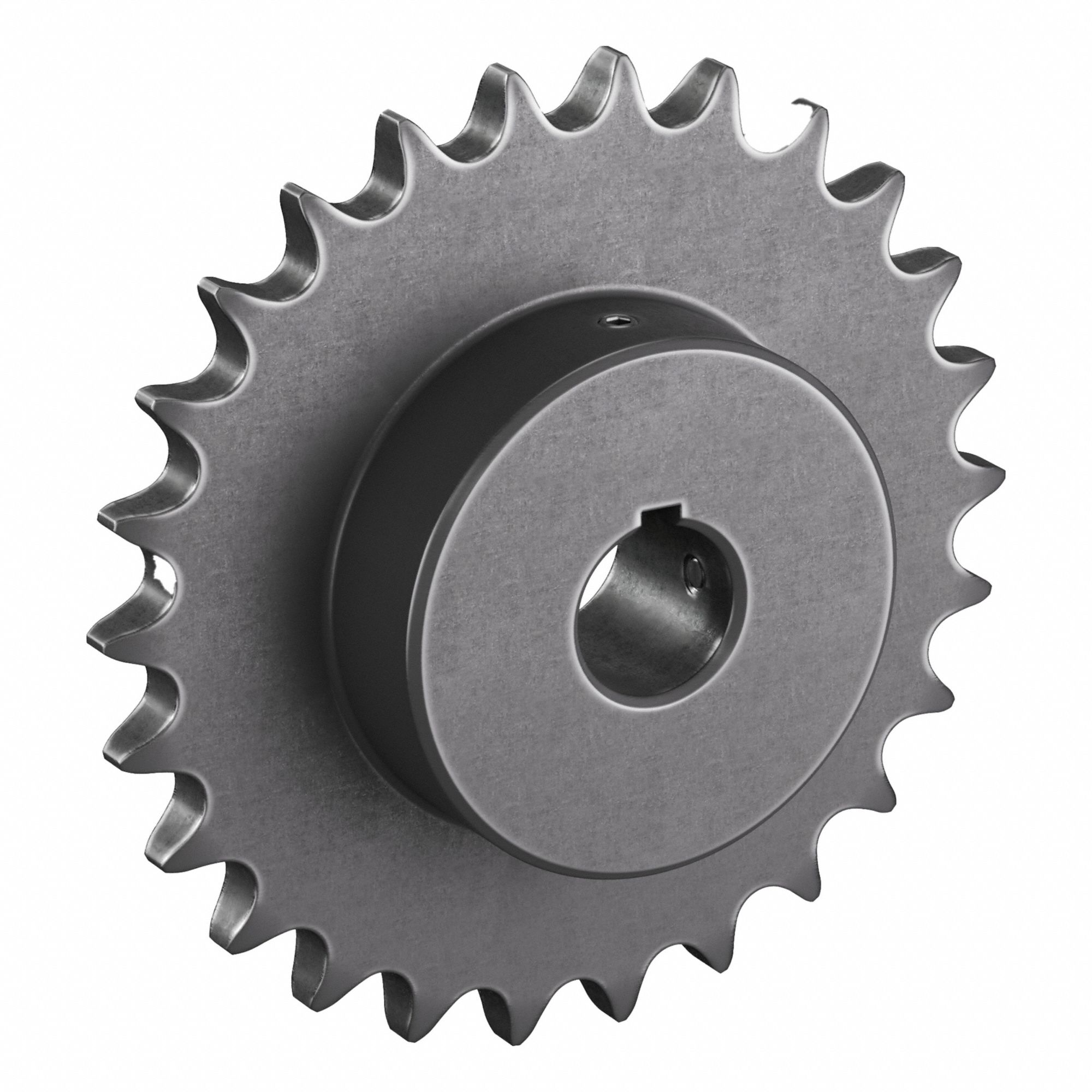 Roller Chain Sprocket: 80, For 1 in Chain Pitch, 1 1/2 in Bore Dia, 26 Teeth, Steel