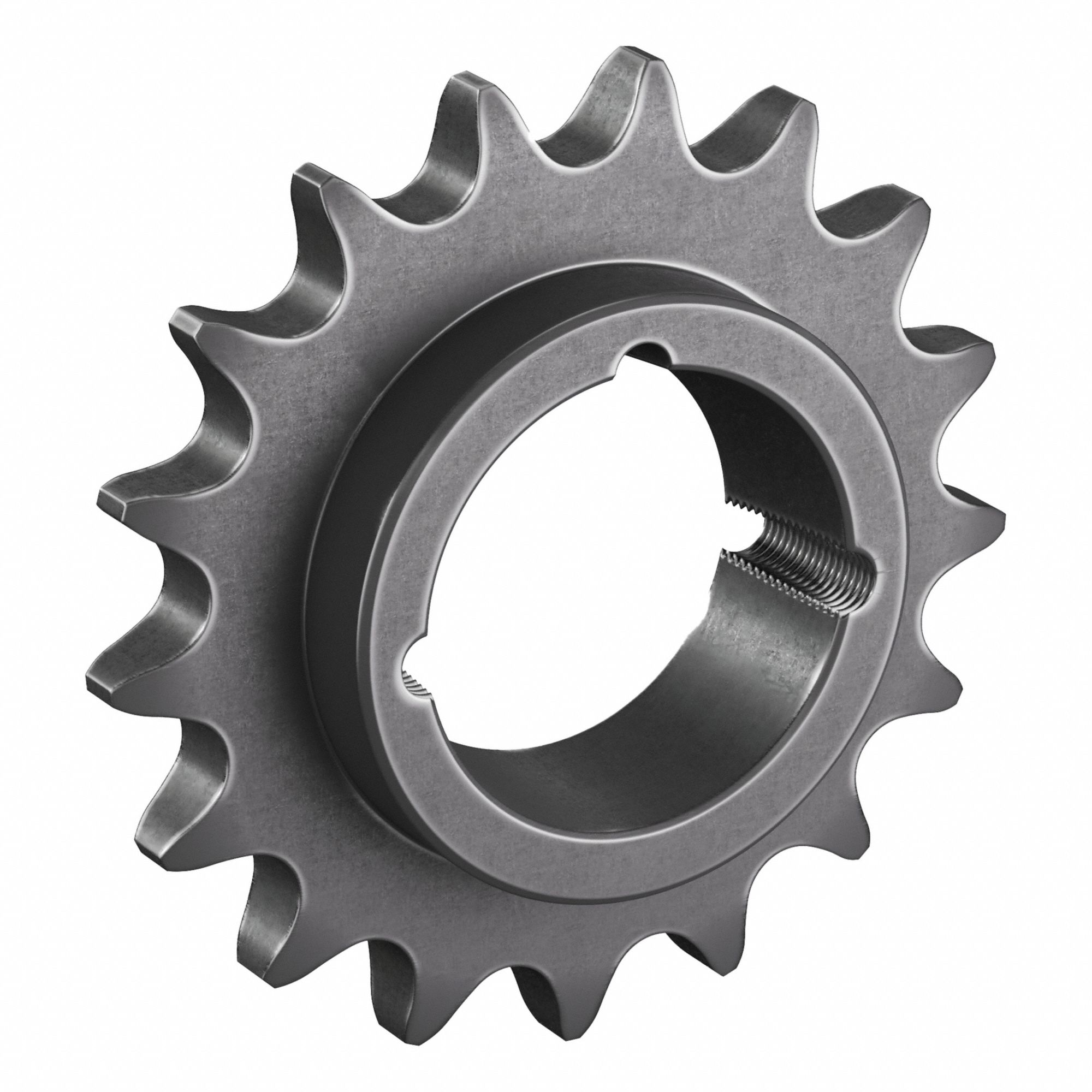 Bushed Roller Chain Sprocket: For 80 Chain, 17 Teeth, 5.442 in Pitch Dia, 5.95 in Outside Dia