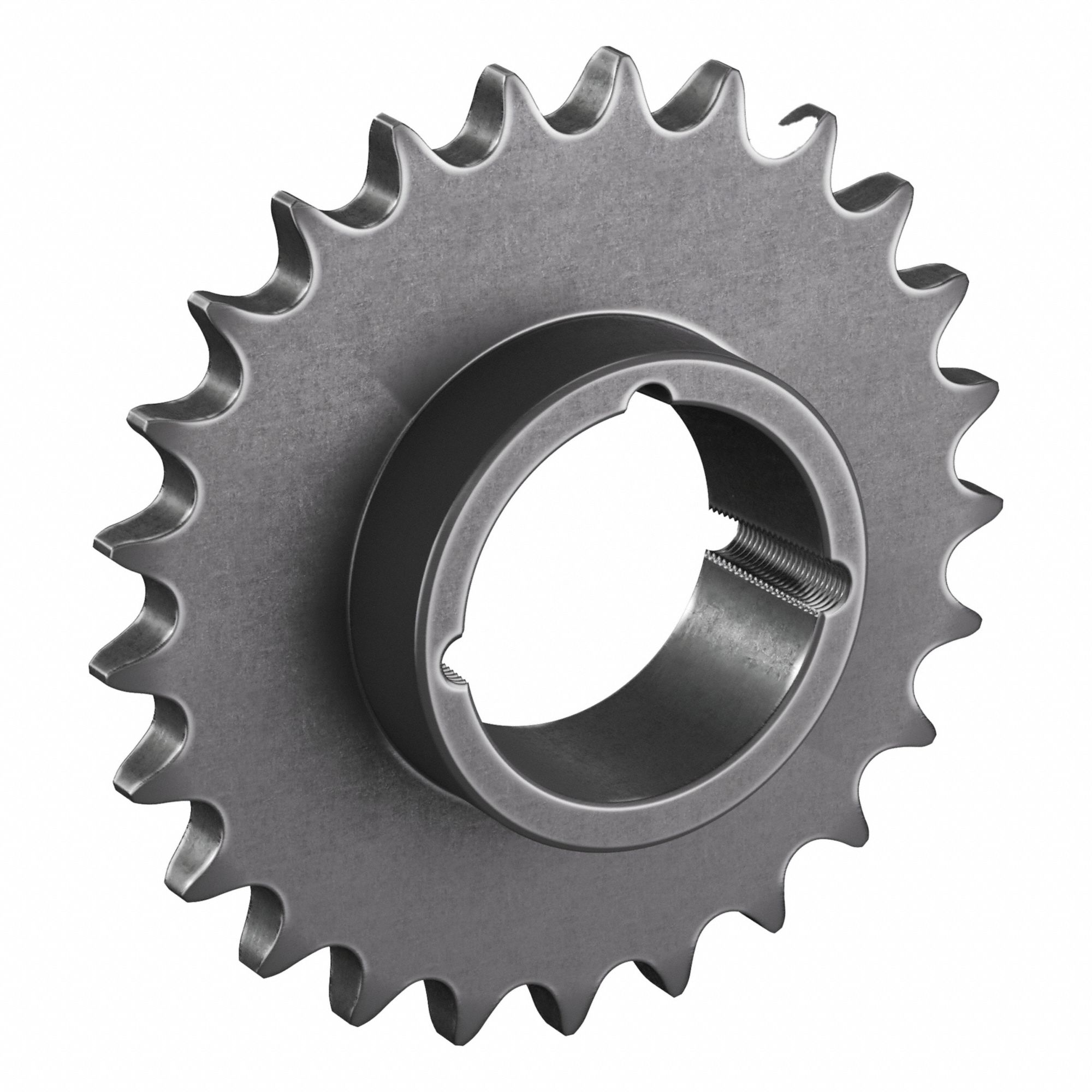 Bushed Roller Chain Sprocket: For 80 Chain, 25 Teeth, 7.979 in Pitch Dia, Steel