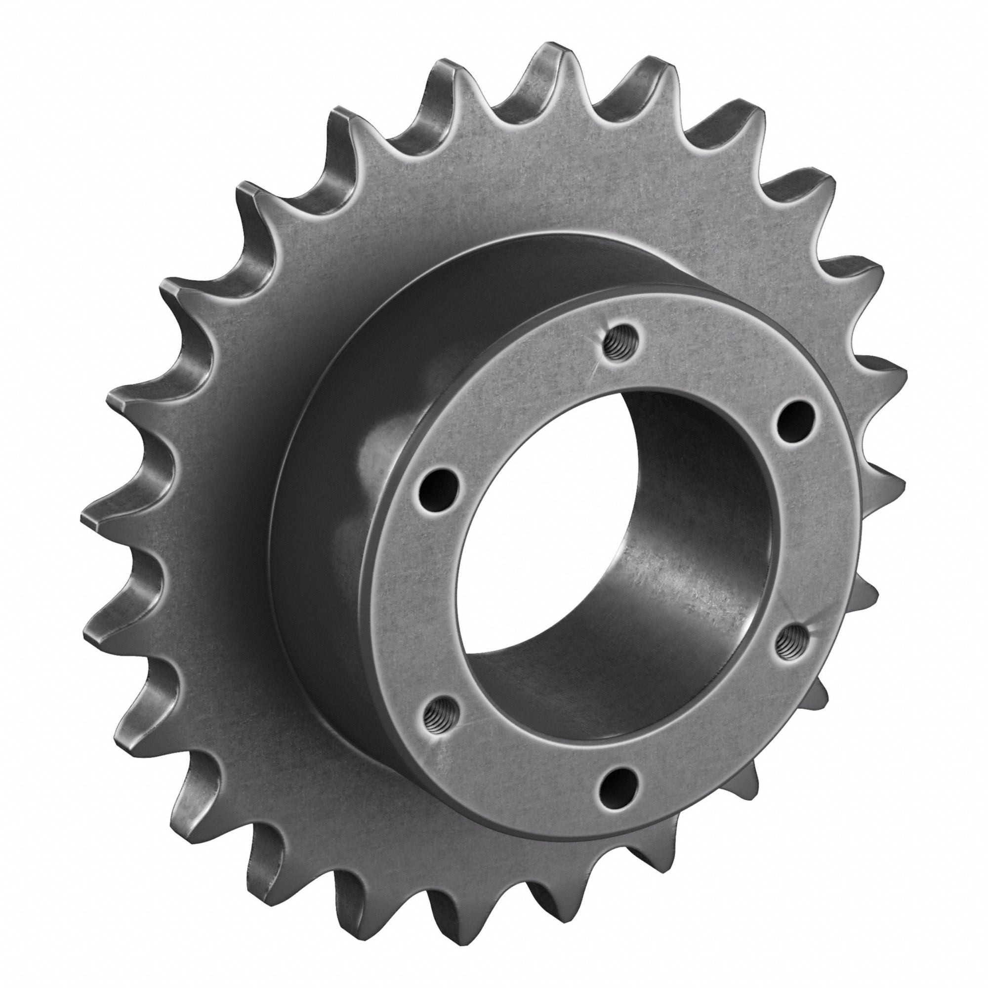 Bushed Roller Chain Sprocket: For 80 Chain, 24 Teeth, 7.661 in Pitch Dia, 8.2 in Outside Dia
