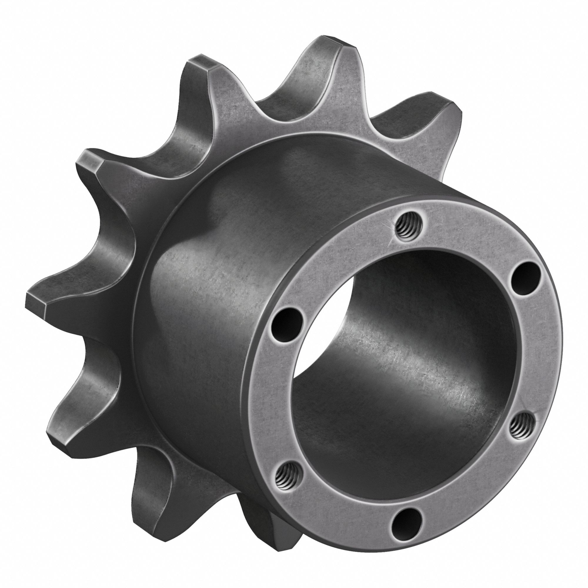 Bushed Roller Chain Sprocket: For 80 Chain, 11 Teeth, 4.494 in Pitch Dia, Steel
