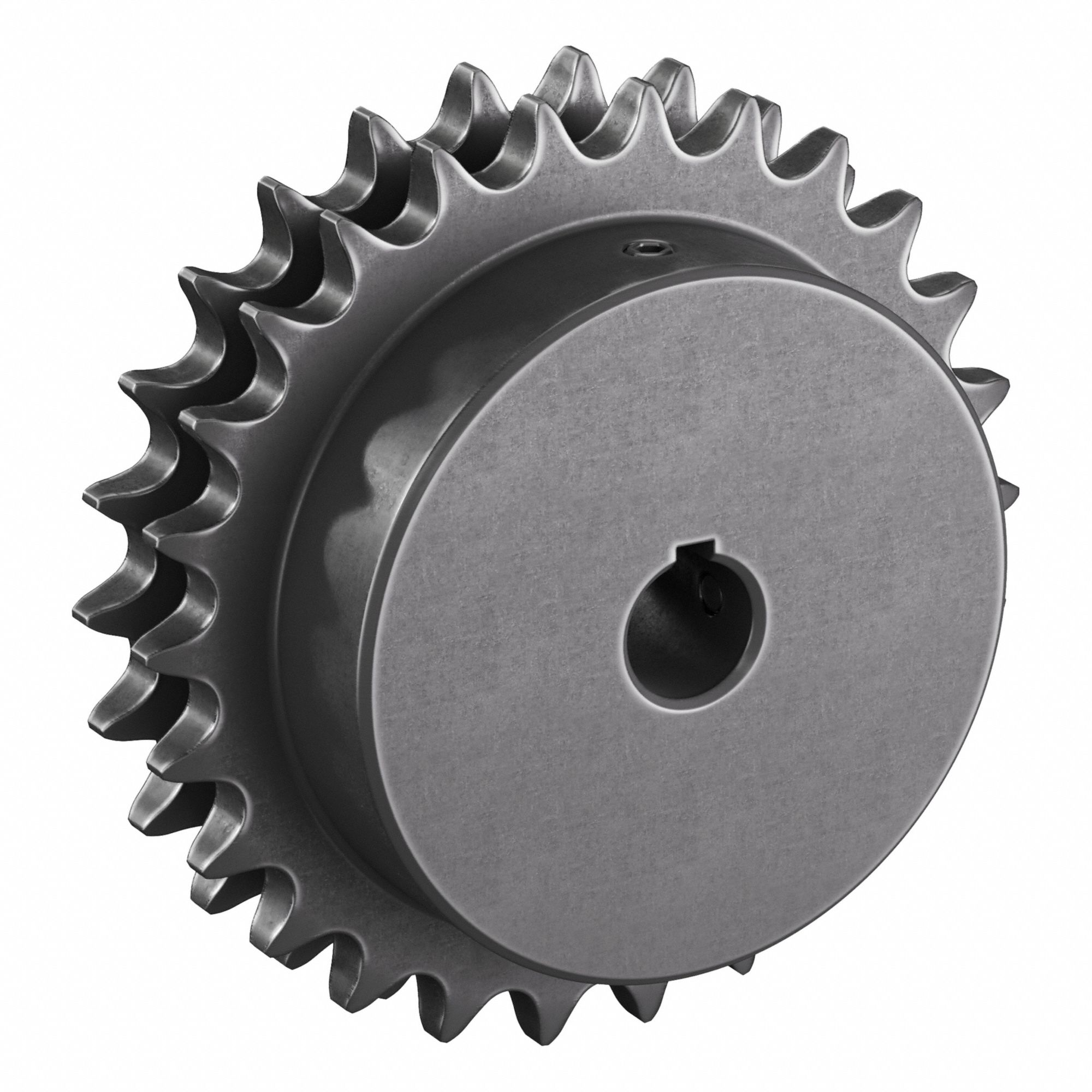 Roller Chain Sprocket: One-Sided Hub, For Double Strands, 40-2, 26 Teeth, 4.148 in Pitch Dia