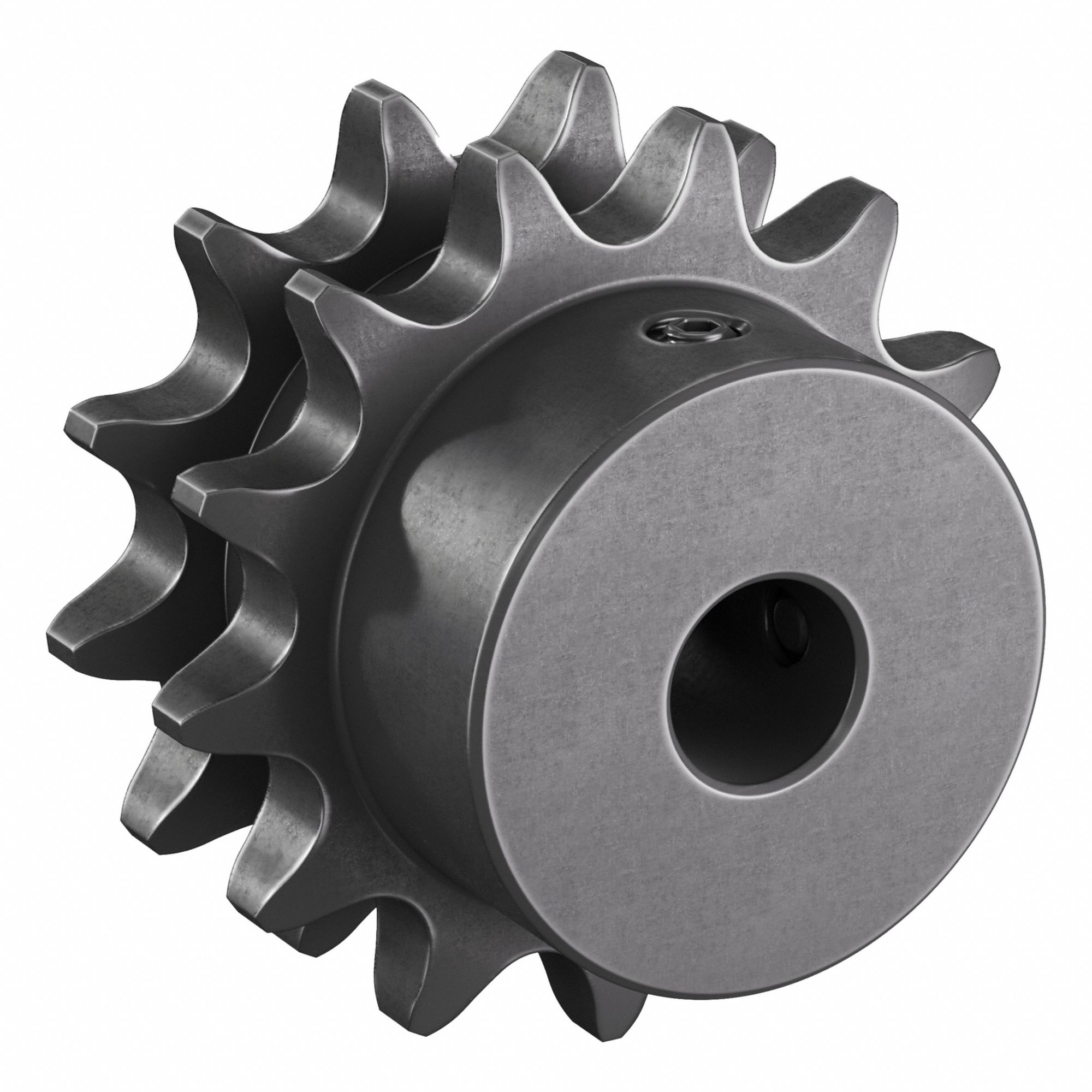 Roller Chain Sprocket: 40-2, For 1/2 in Chain Pitch, 1/2 in Bore Dia, 13 Teeth, Steel