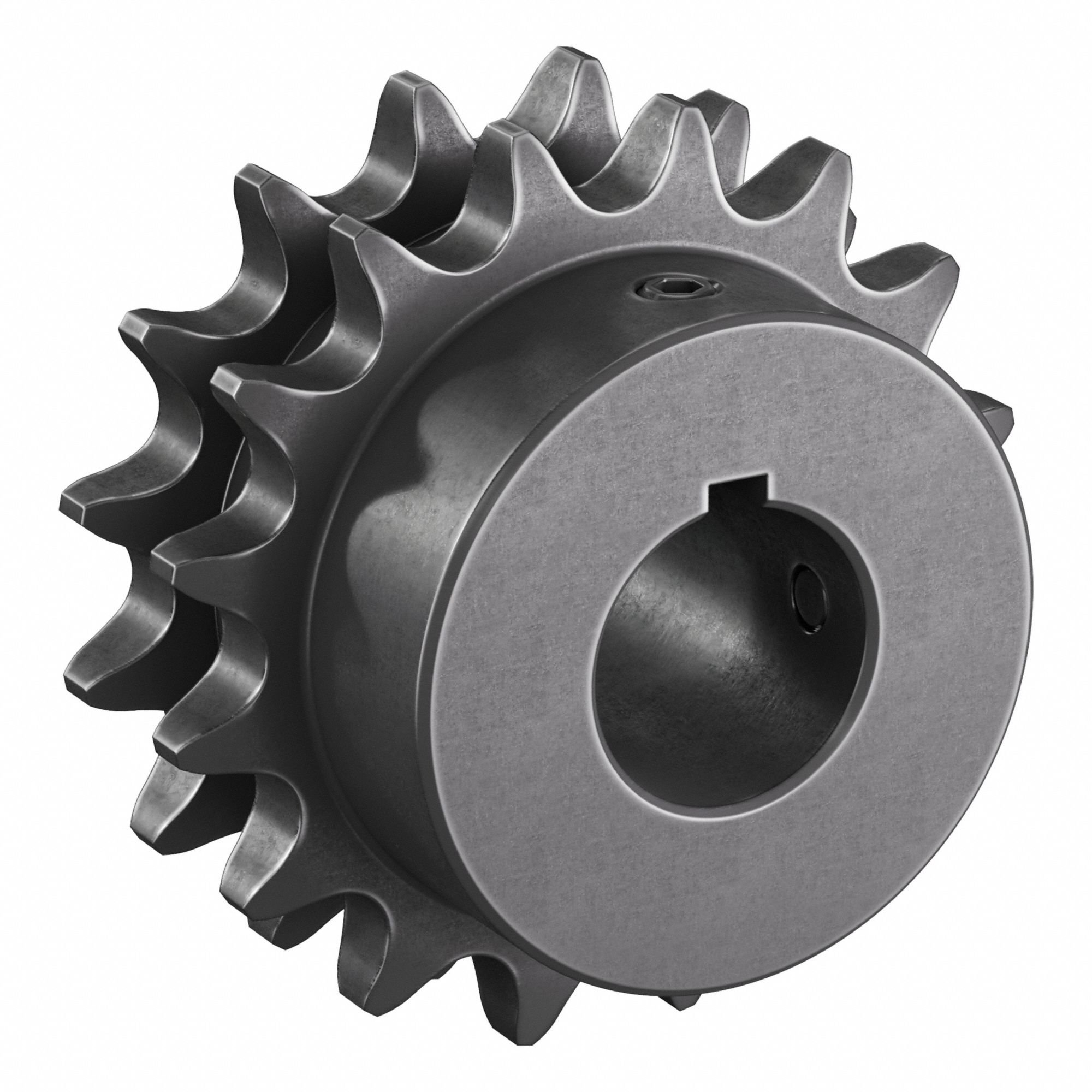 Roller Chain Sprocket: 40-2, For 1/2 in Chain Pitch, 7/8 in Bore Dia, 16 Teeth, Steel