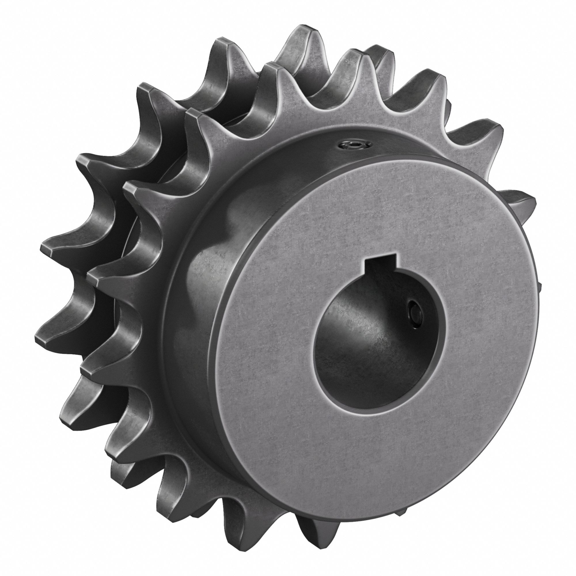 Roller Chain Sprocket: 50-2, For 5/8 in Chain Pitch, 1 in Bore Dia, 17 Teeth, Steel