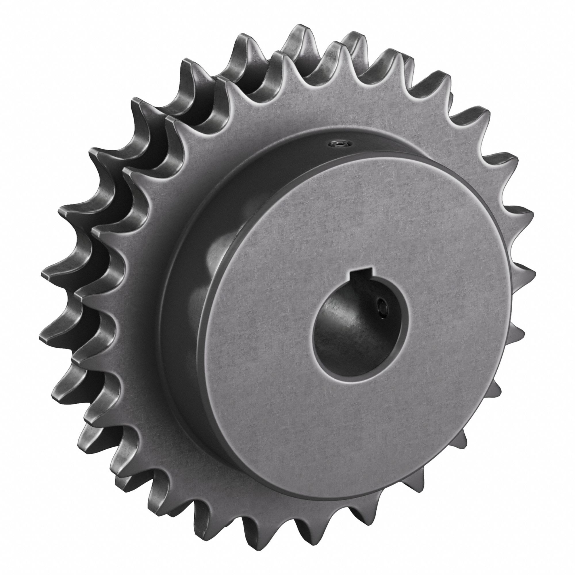 Roller Chain Sprocket: 50-2, For 5/8 in Chain Pitch, 1 in Bore Dia, 25 Teeth, Steel
