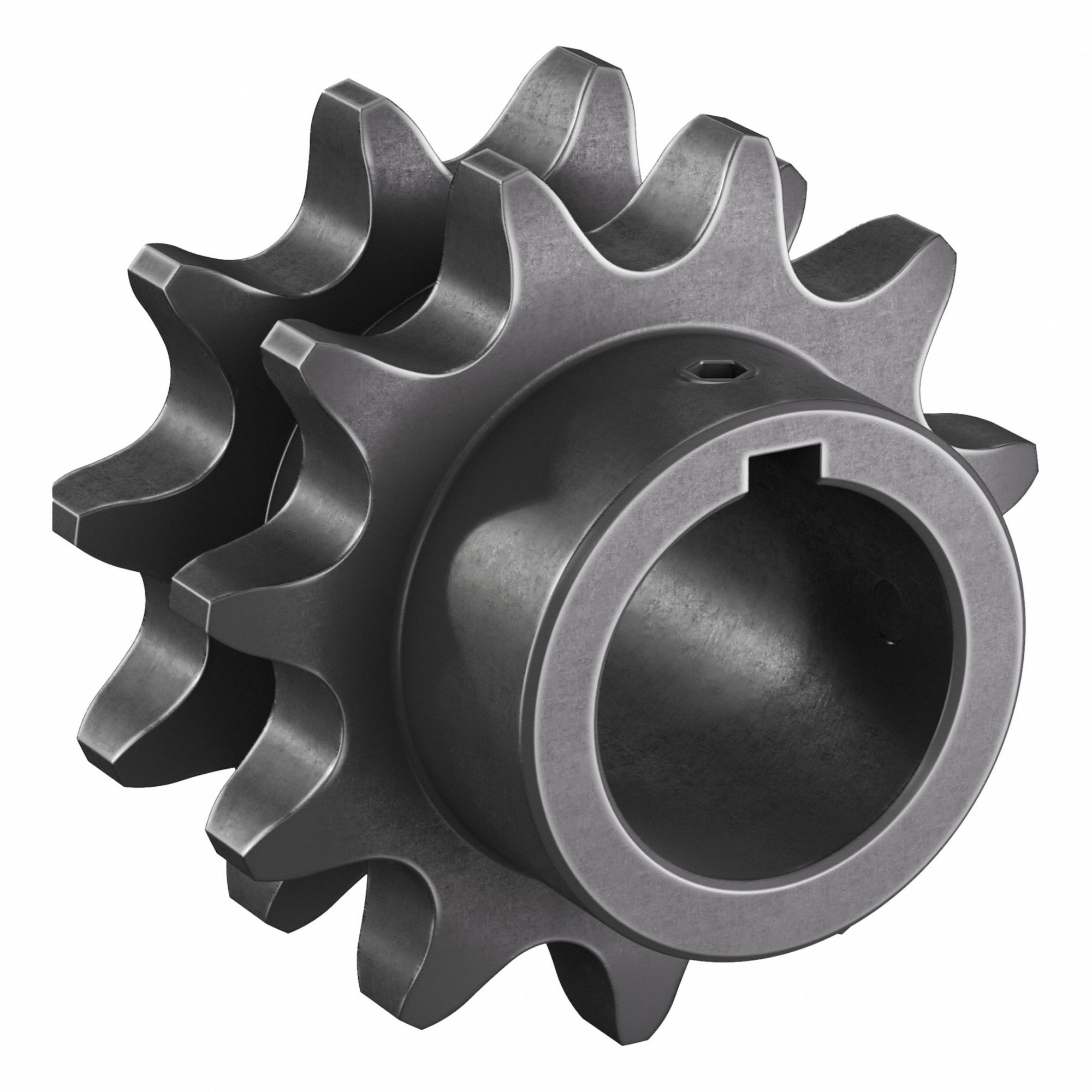 Roller Chain Sprocket: 60-2, For 3/4 in Chain Pitch, 1 1/4 in Bore Dia, 11 Teeth, Steel