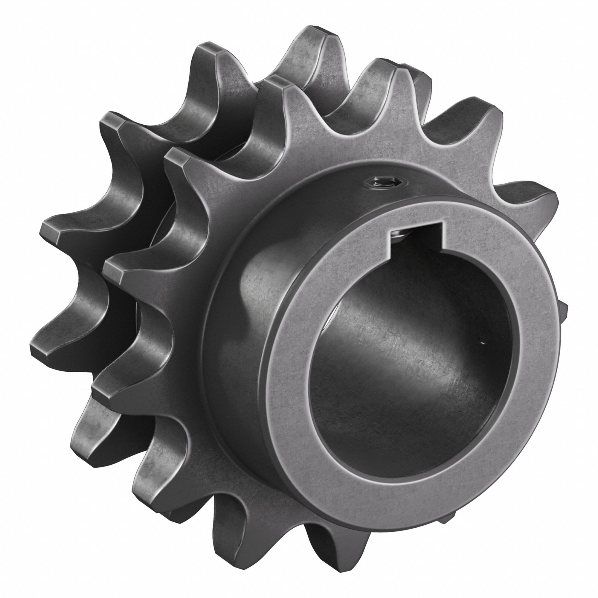 Roller Chain Sprocket: 60-2, For 3/4 in Chain Pitch, 1 1/2 in Bore Dia, 13 Teeth, Steel