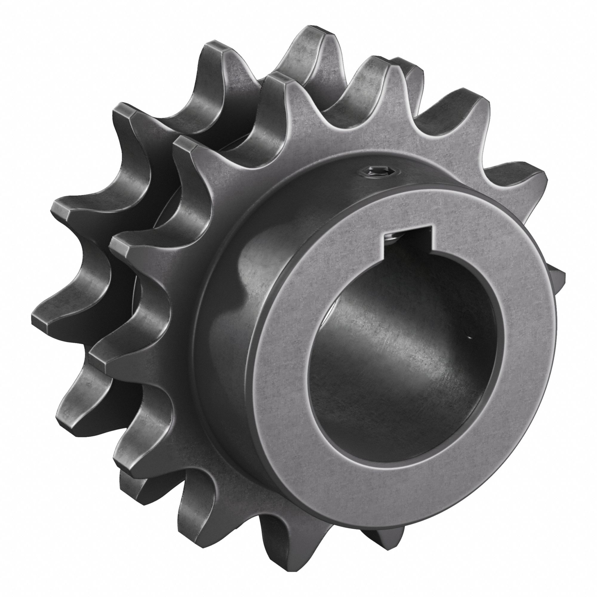 Roller Chain Sprocket: 60-2, For 3/4 in Chain Pitch, 1 1/2 in Bore Dia, 14 Teeth, Steel