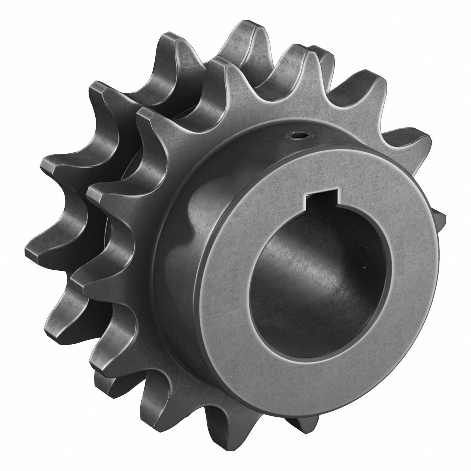 Roller Chain Sprocket: 60-2, For 3/4 in Chain Pitch, 1 3/8 in Bore Dia, 14 Teeth, Steel