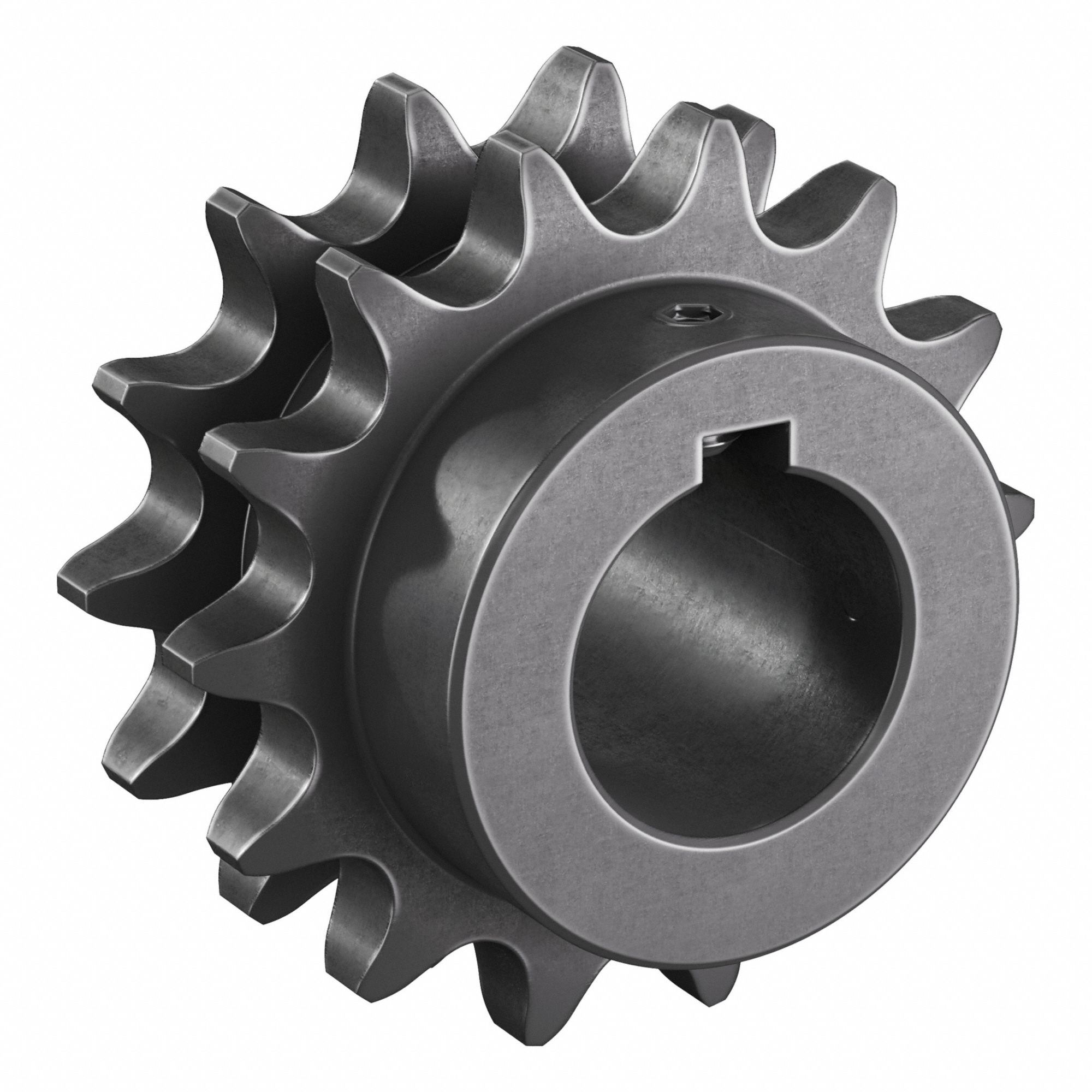 Roller Chain Sprocket: 60-2, For 3/4 in Chain Pitch, 1 7/16 in Bore Dia, 14 Teeth, Steel