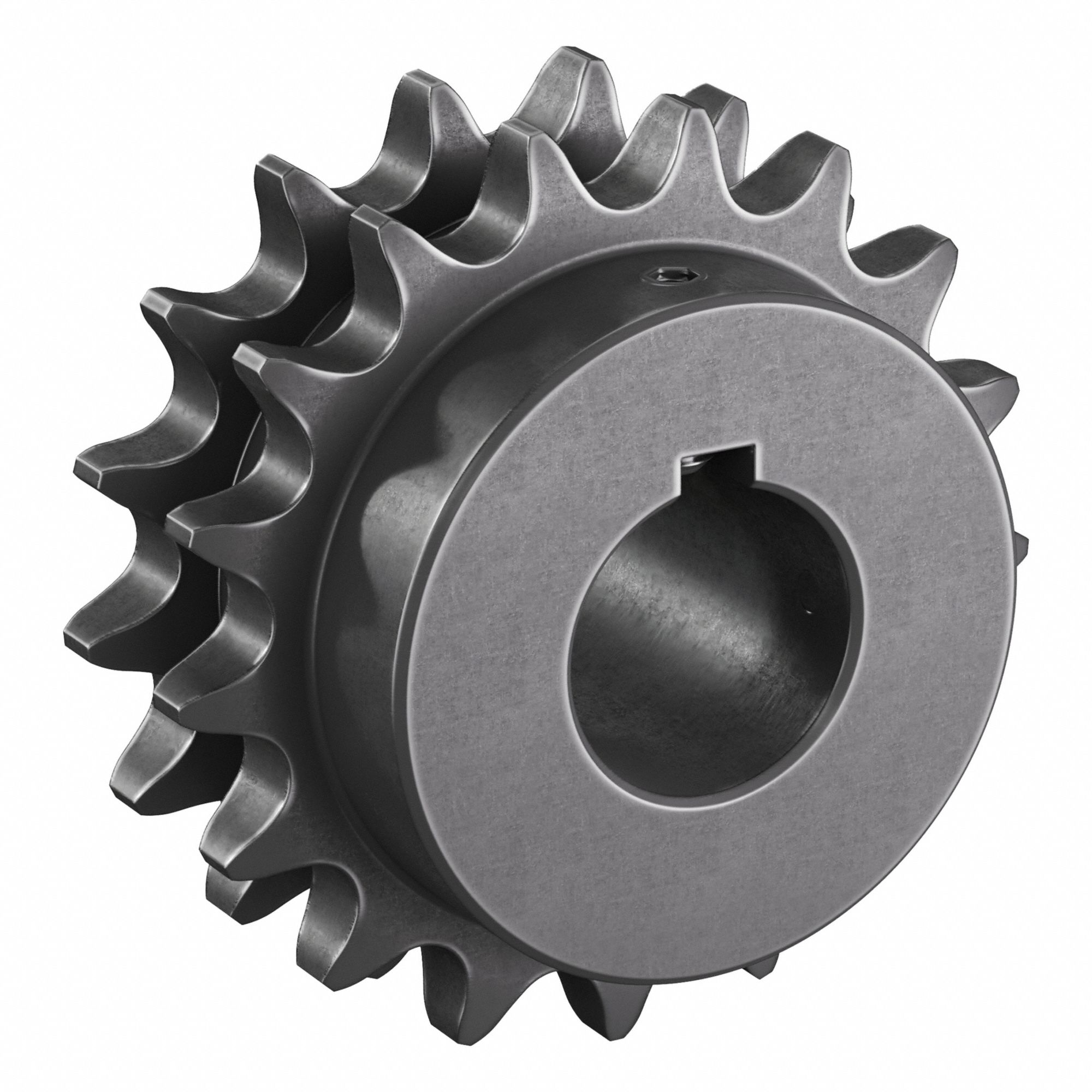 Roller Chain Sprocket: 60-2, For 3/4 in Chain Pitch, 1 7/16 in Bore Dia, 17 Teeth, Steel