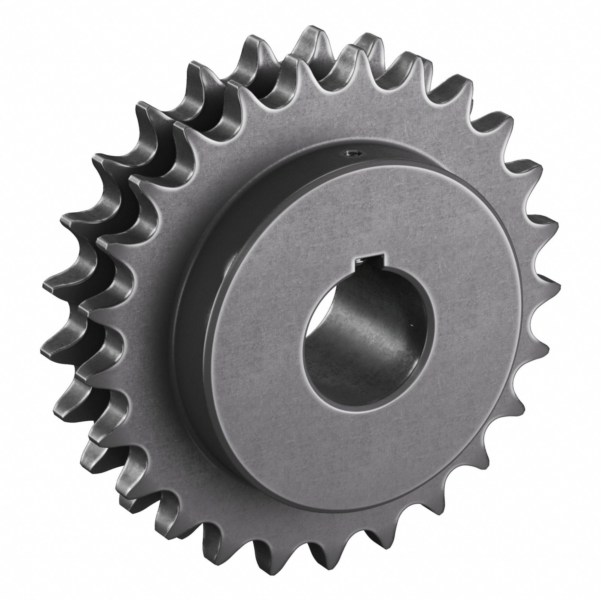 Roller Chain Sprocket: 60-2, For 3/4 in Chain Pitch, 1 5/8 in Bore Dia, 25 Teeth, Steel
