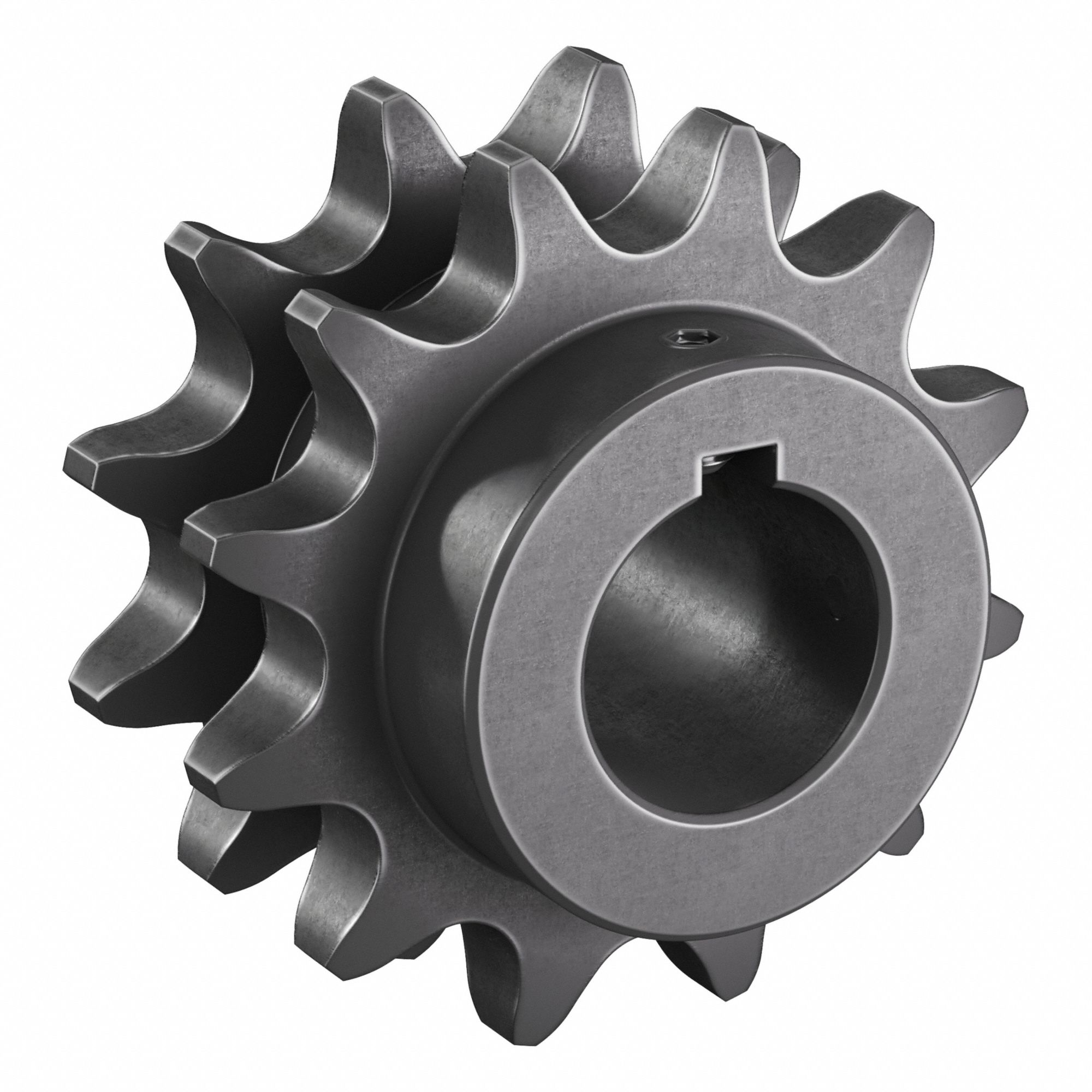 Roller Chain Sprocket: 80-2, For 1 in Chain Pitch, 1 1/2 in Bore Dia, 12 Teeth, Steel