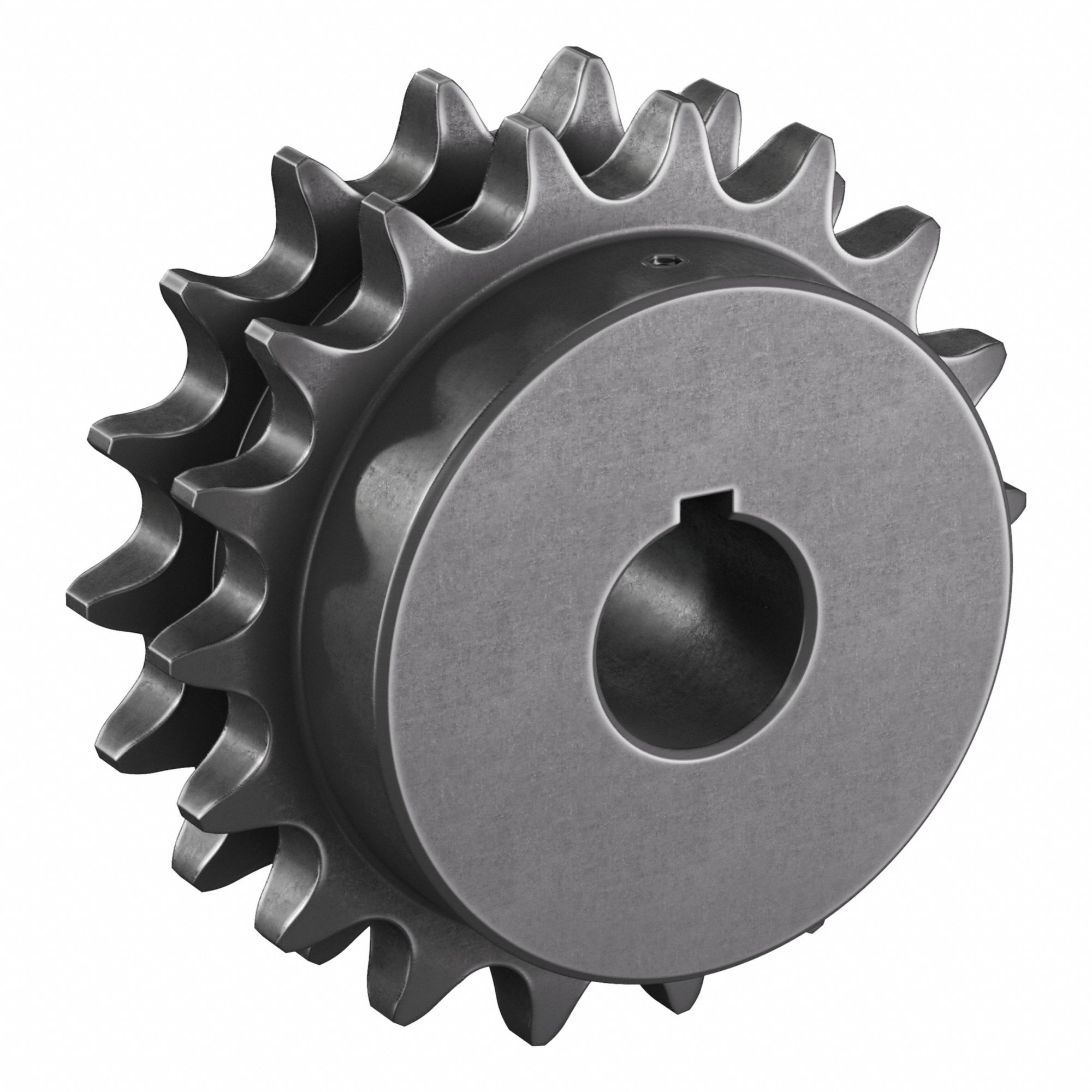 Roller Chain Sprocket: 80-2, For 1 in Chain Pitch, 1 1/2 in Bore Dia, 18 Teeth, Steel
