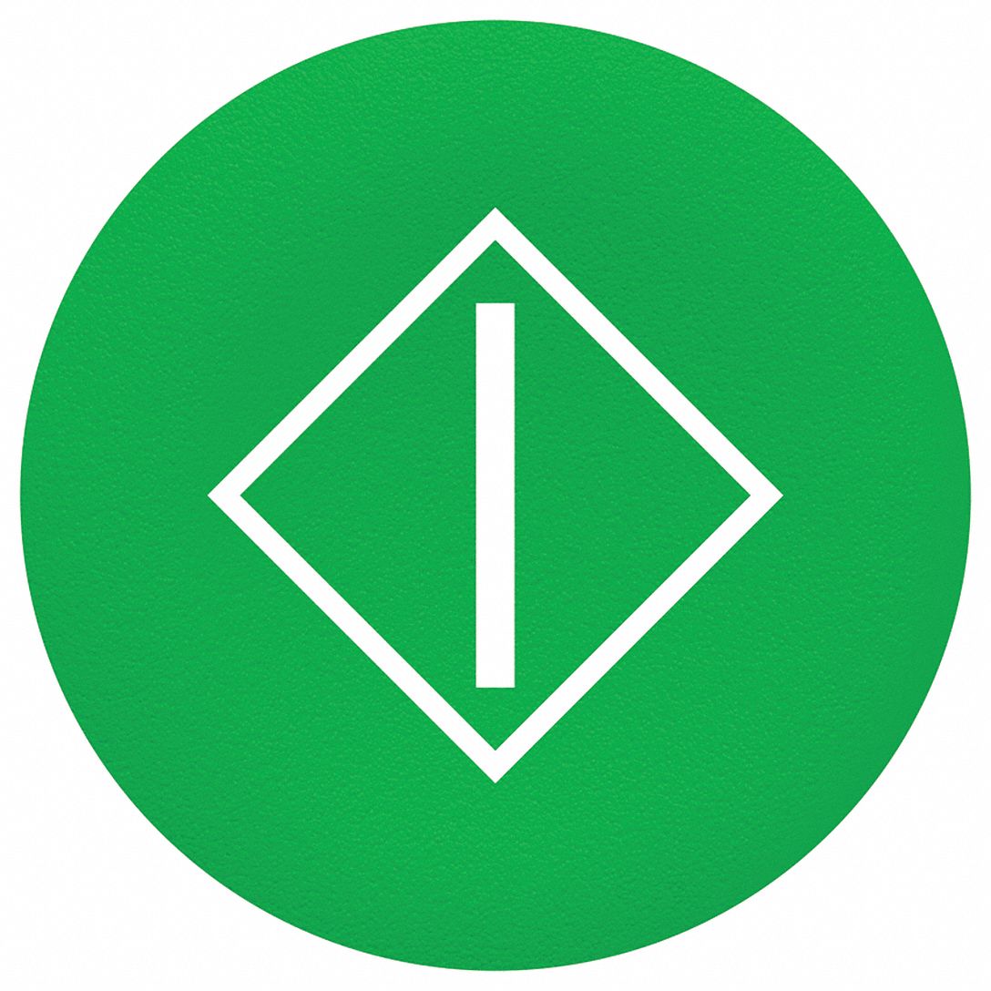 Push Button Head: 22 mm Panel Size, Non-Illuminated, I, Green