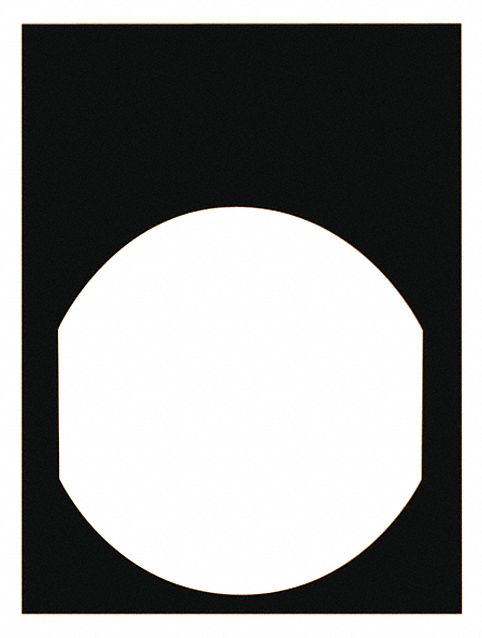 Legend Plate: 22 mm Panel Mounting Size, Rectangular, 1 3/16 in Overall Ht x 1 5/8 in Overall Wd