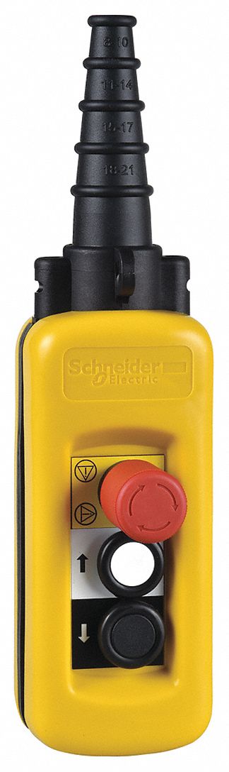 pendant button down control 1nc 1no station yellow schneider grainger close