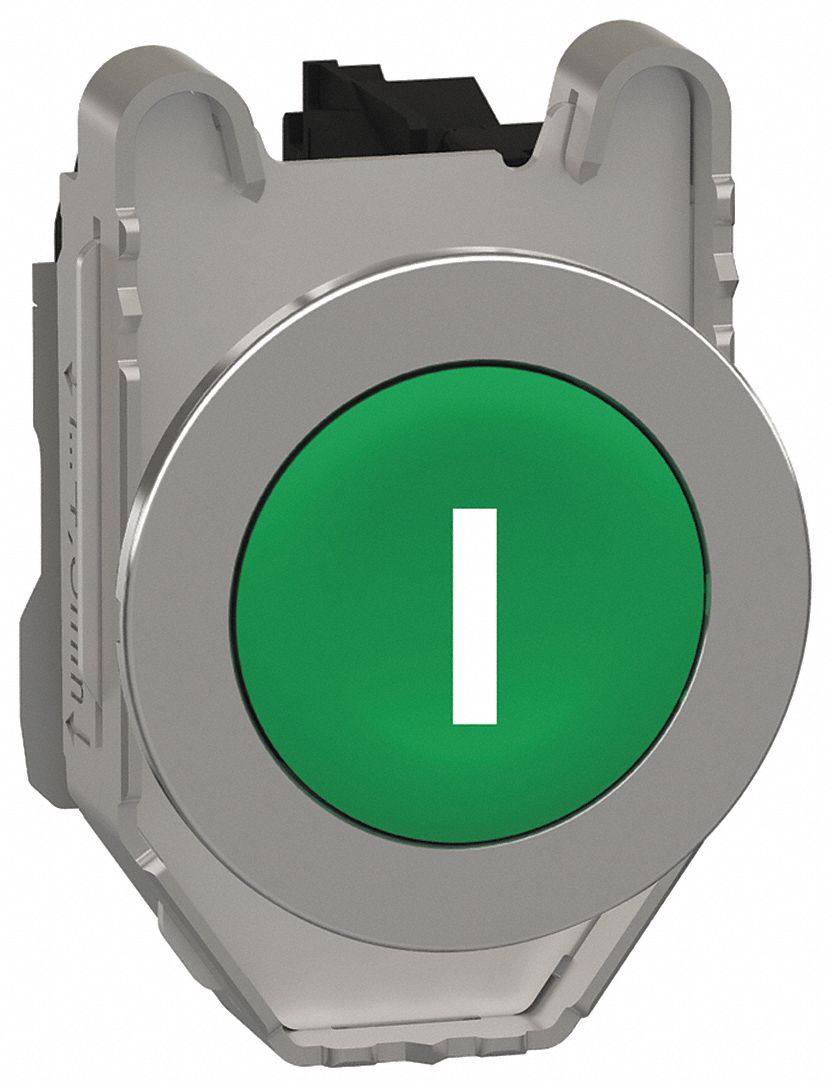 FlushPushButtonOperator, NonIllum, Grn, 1NO