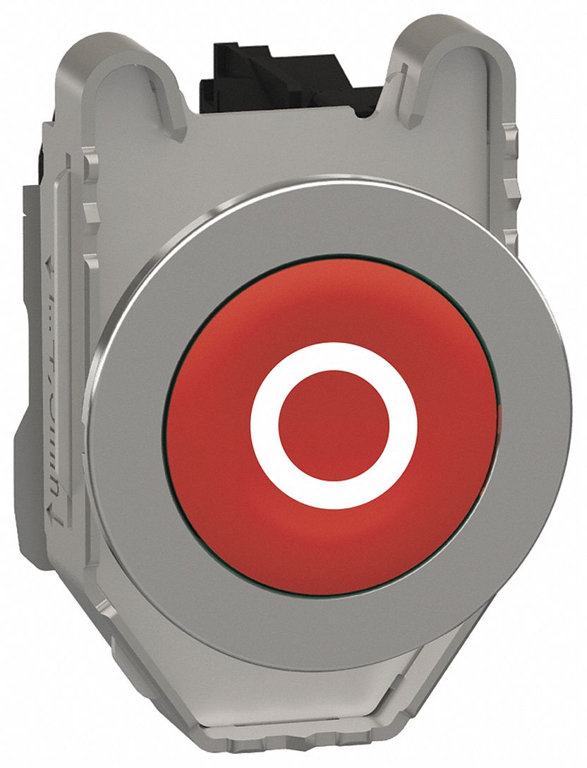 FlushPushButtonOperator, NonIllum, Red, 1NC