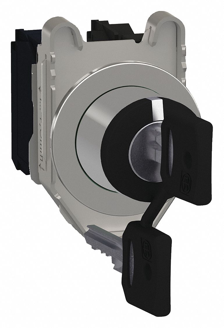 Selector Switch: 3 Position, 30 mm Panel Mounting Size, 2NO, Series XB4
