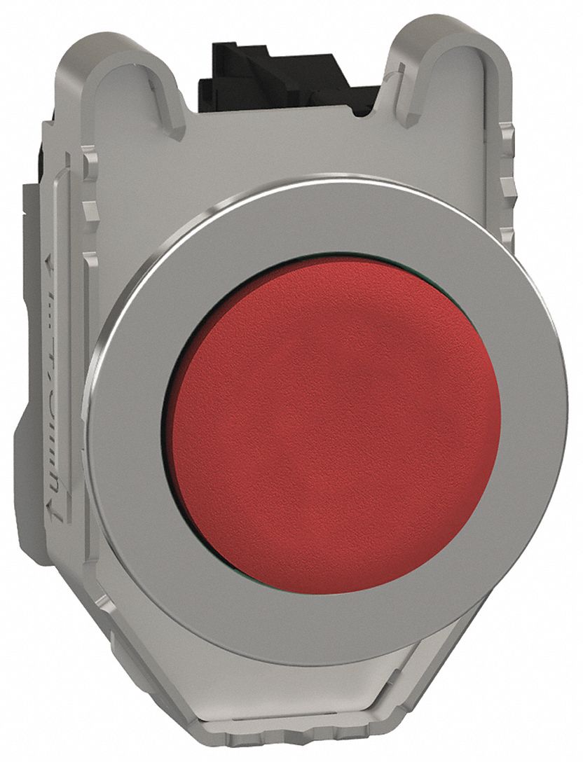 FlushPushButtonOperator, NonIllum, Red, 1NC
