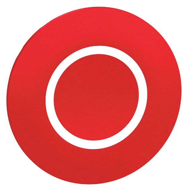 Push Button Head: 22 mm Panel Size, Non-Illuminated, O, Red
