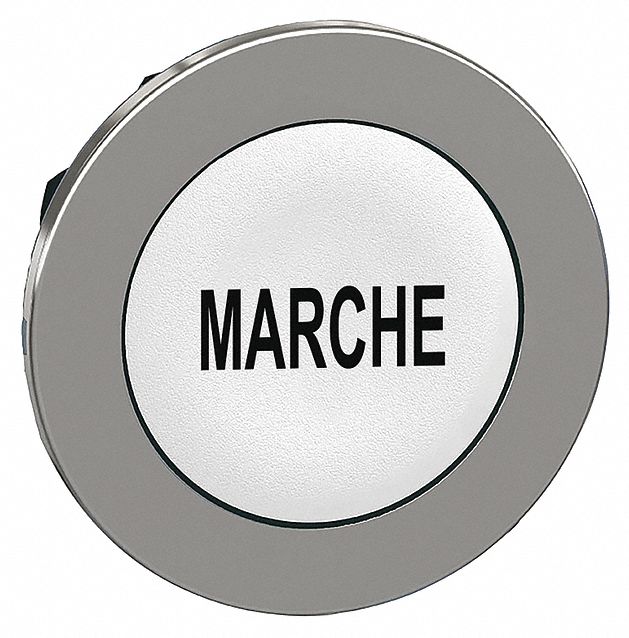 Push Button Head,  Marked,  30mm,  White
