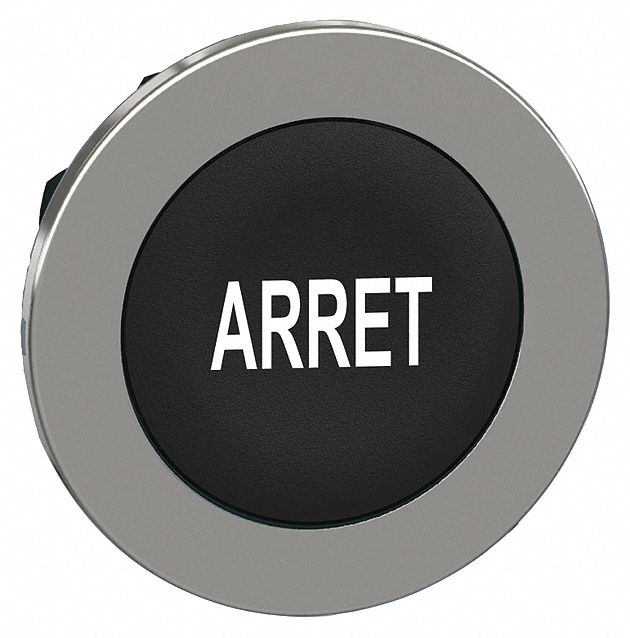 Push Button Head,  Marked,  30mm,  Black