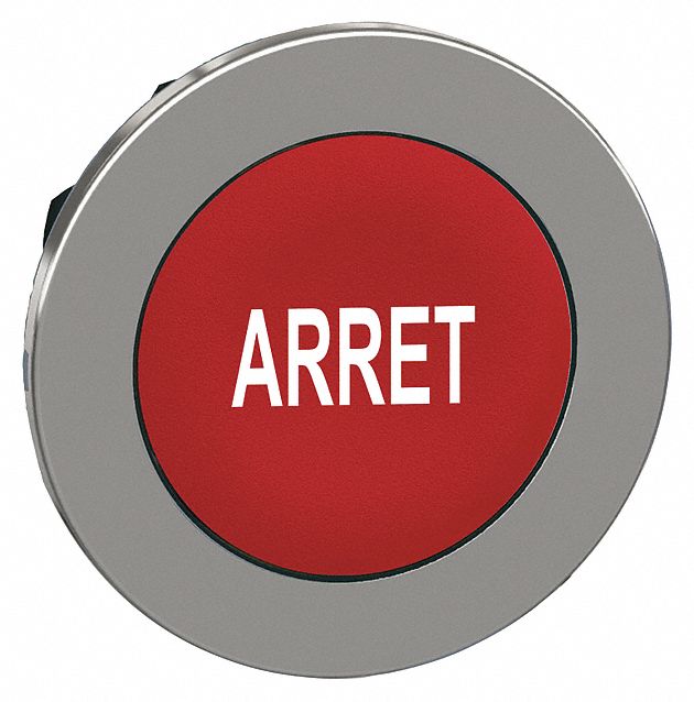 Push Button Head,  Marked,  30mm,  Red