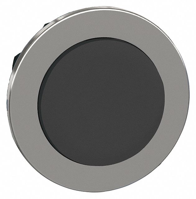Extended Push Button: Black, 30 mm Mounting Size, Metallic, Maintained