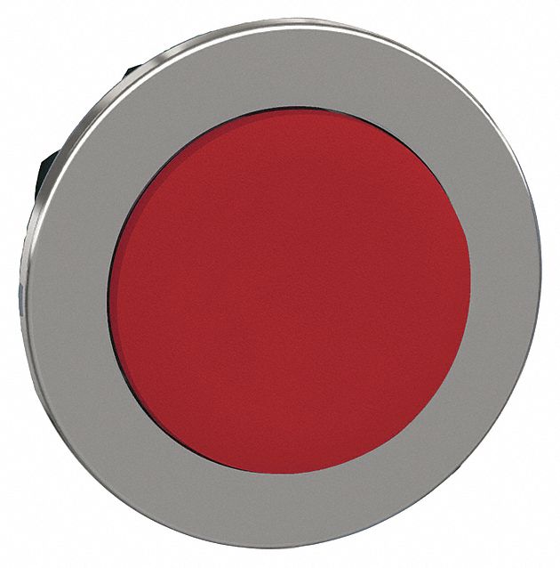 Extended Push Button: Red, 30 mm Mounting Size, Metallic, Maintained