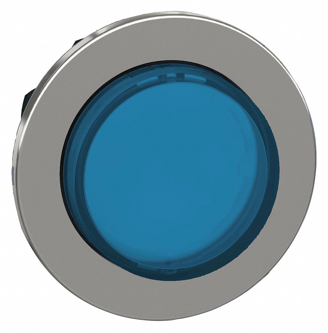 Extended Push Button: Blue, 30 mm Mounting Size, Metallic, Maintained