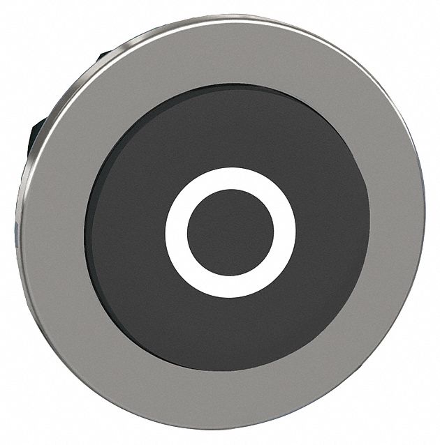 Extended Push Button: Black, 30 mm Mounting Size, Metallic, Momentary