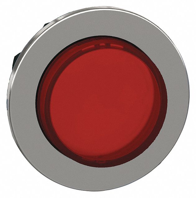Extended Push Button: Red, 30 mm Mounting Size, Metallic, Momentary