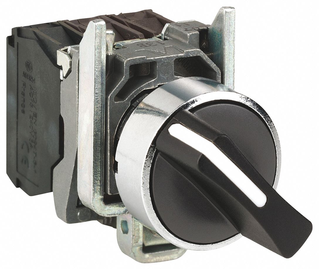 SCHNEIDER ELECTRIC Selector Switch, 22 mm, 2, Maintained / Momentary