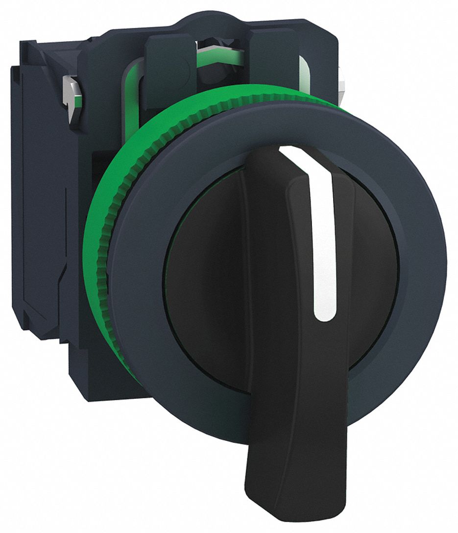 SCHNEIDER ELECTRIC Selector Switch, 30 mm, 3, Momentary / Maintained / Momentary, 2NO 55WK10