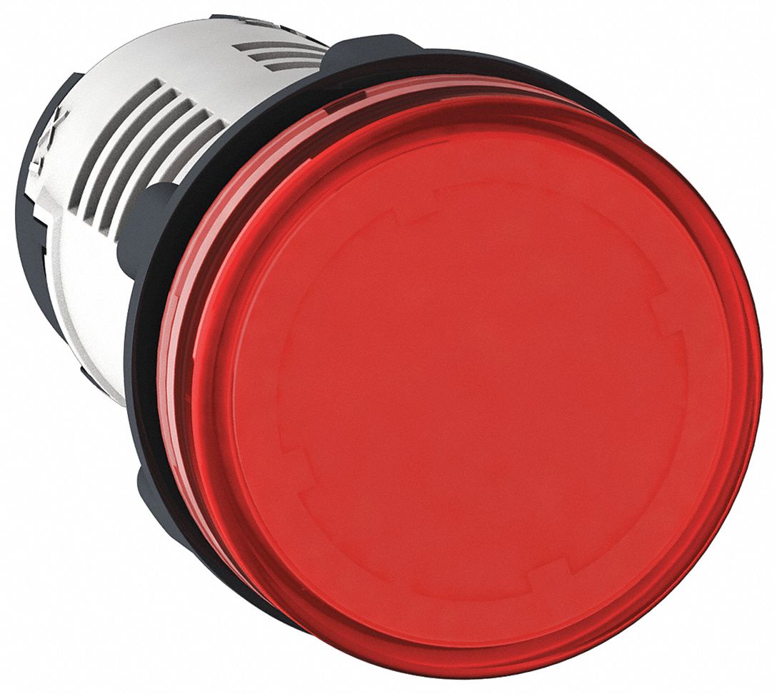 Pilot Light: 22 mm Panel Mounting Hole Dia, LED, Red, XB7