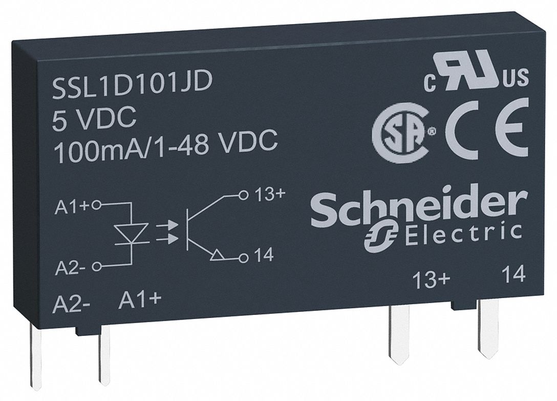 Solid State Relay: 0.1 A Current Rating, 3 to 12V DC, Pin Termination