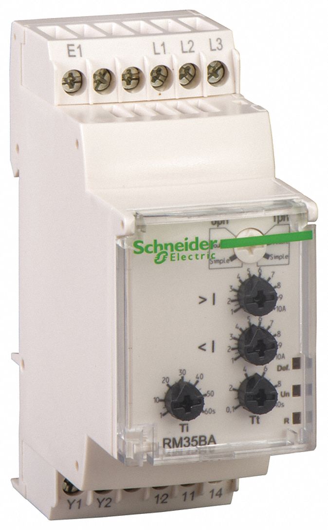 SCHNEIDER ELECTRIC Phase Monitor Relay, 5A 250V, 6 55WM01RM35TF30SP01 Grainger