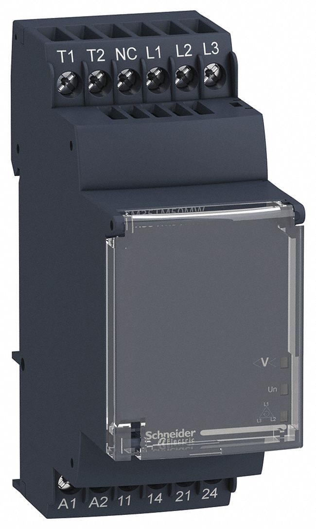 SCHNEIDER ELECTRIC Phase Monitor Relay, 5A 250V, 6 55WM03