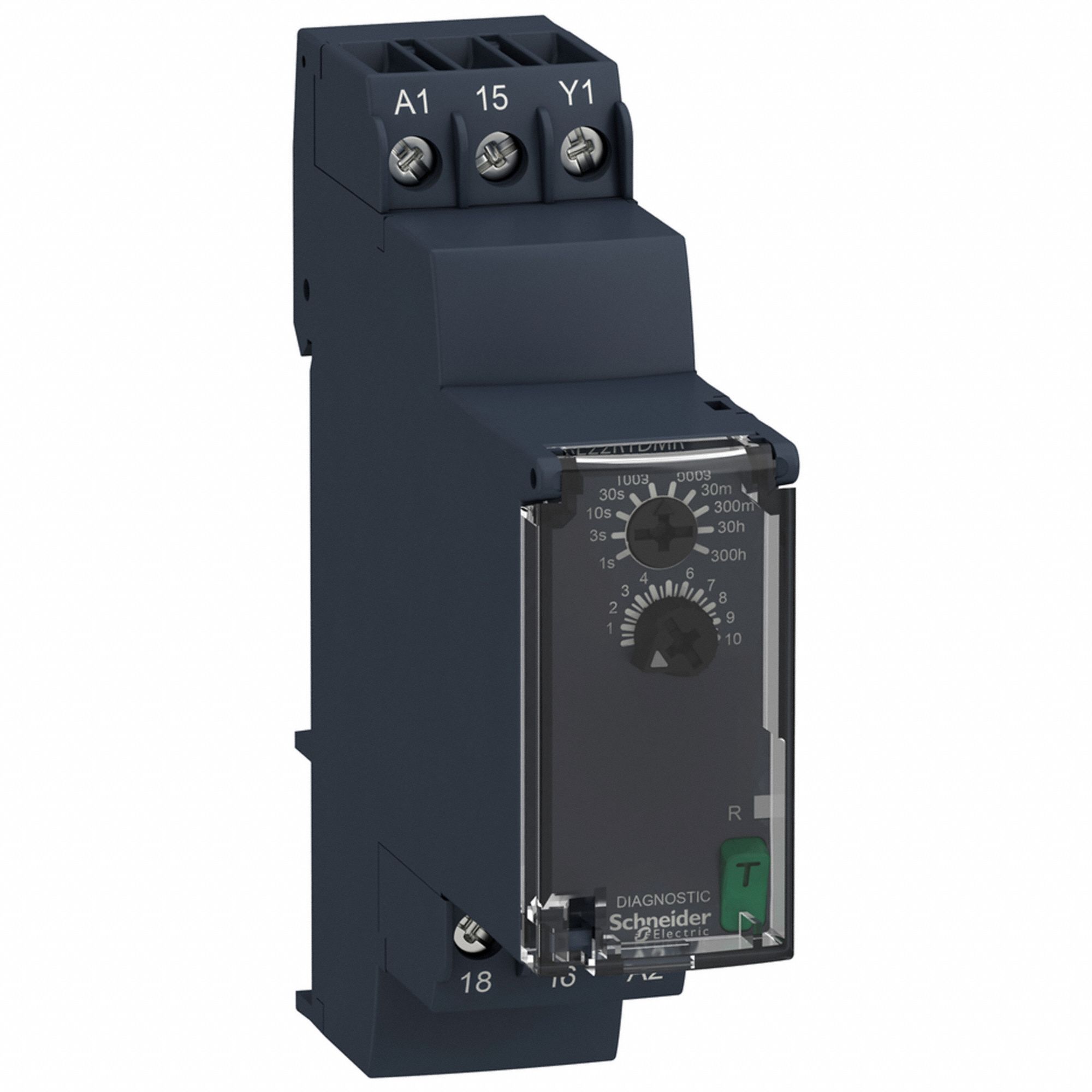 Time Delay Relay: DIN-Rail Mounted, 240V AC, 8 A, 6 Pins/Terminals, 0.05 sec – 300 hr