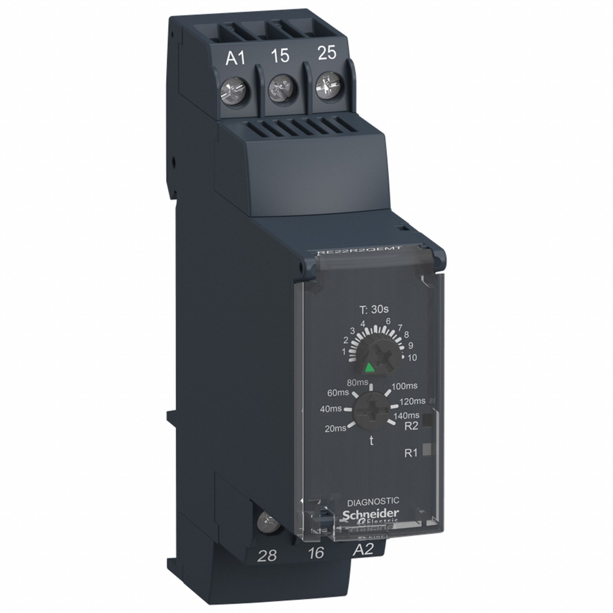 Time Delay Relay: DIN-Rail Mounted, 415V AC, 8 A, 6 Pins/Terminals, 0.3 sec – 30 sec