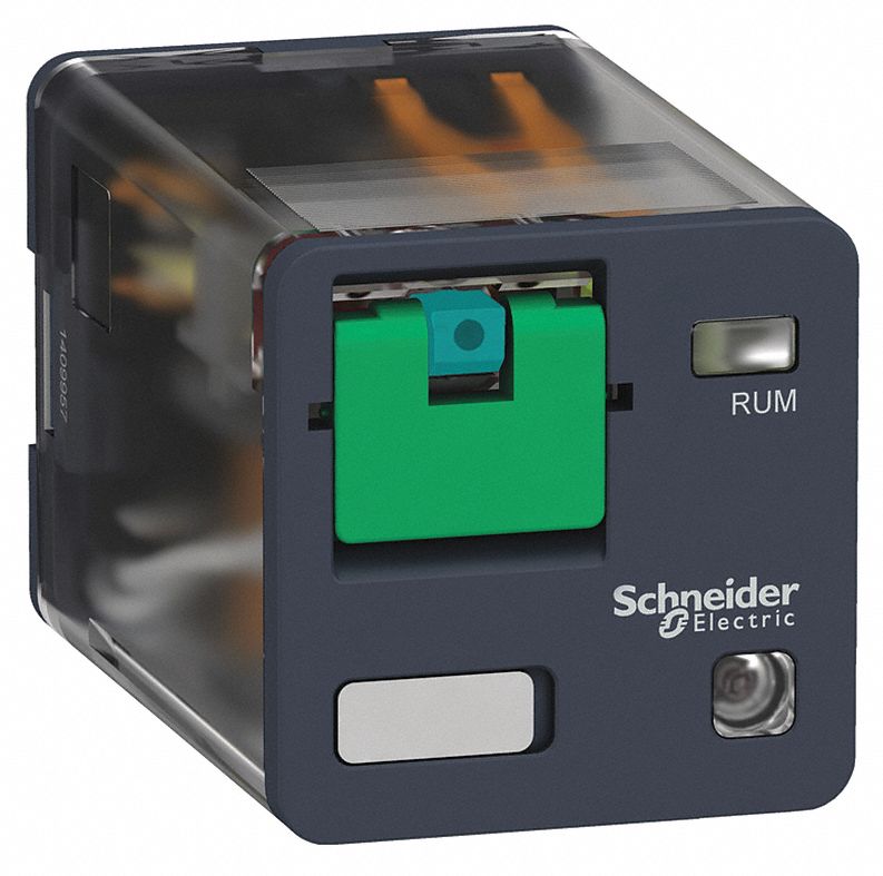 SCHNEIDER ELECTRIC Plug In Relay, 12V DC Coil Volts, 10A 250/277V, 5A